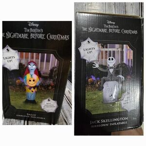 Nightmare before Christmas inflatable, set Jack and Sally 2 piece